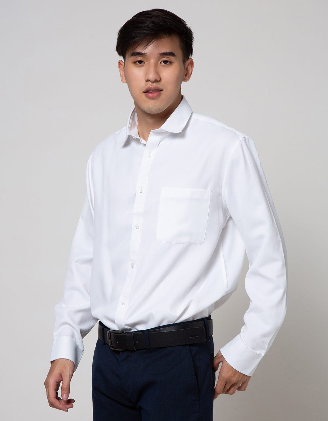 Cole Long Sleeve Shirt Texture Regular Basic