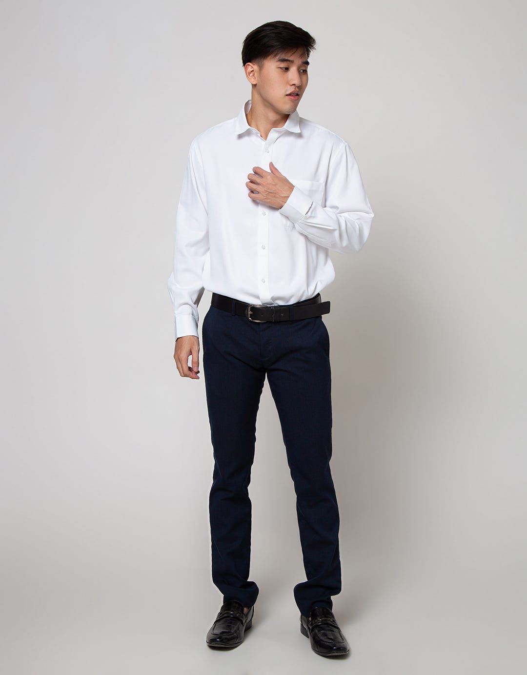 Cole Long Sleeve Shirt Texture Regular Basic