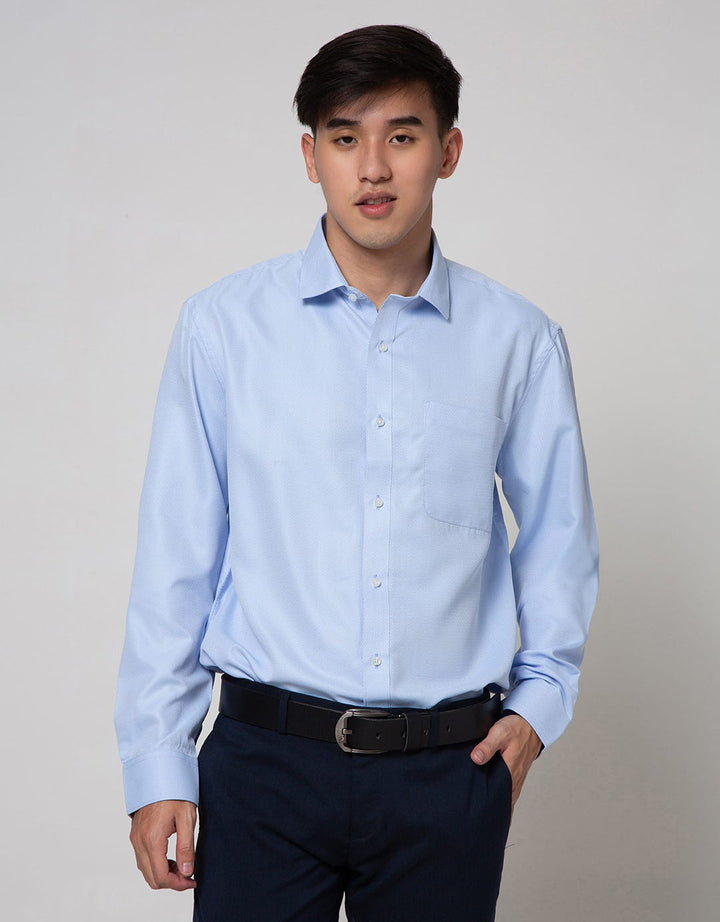Cole Long Sleeve Shirt  Texture Regular Plain