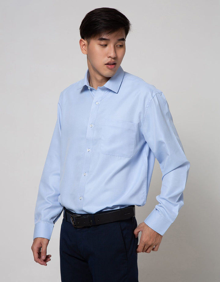 Cole Long Sleeve Shirt  Texture Regular Plain