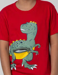 Little M Short Sleeve T-Shirt Dino Zipper