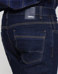 Triple Stretch Garment Men's Big Size Jeans Pants