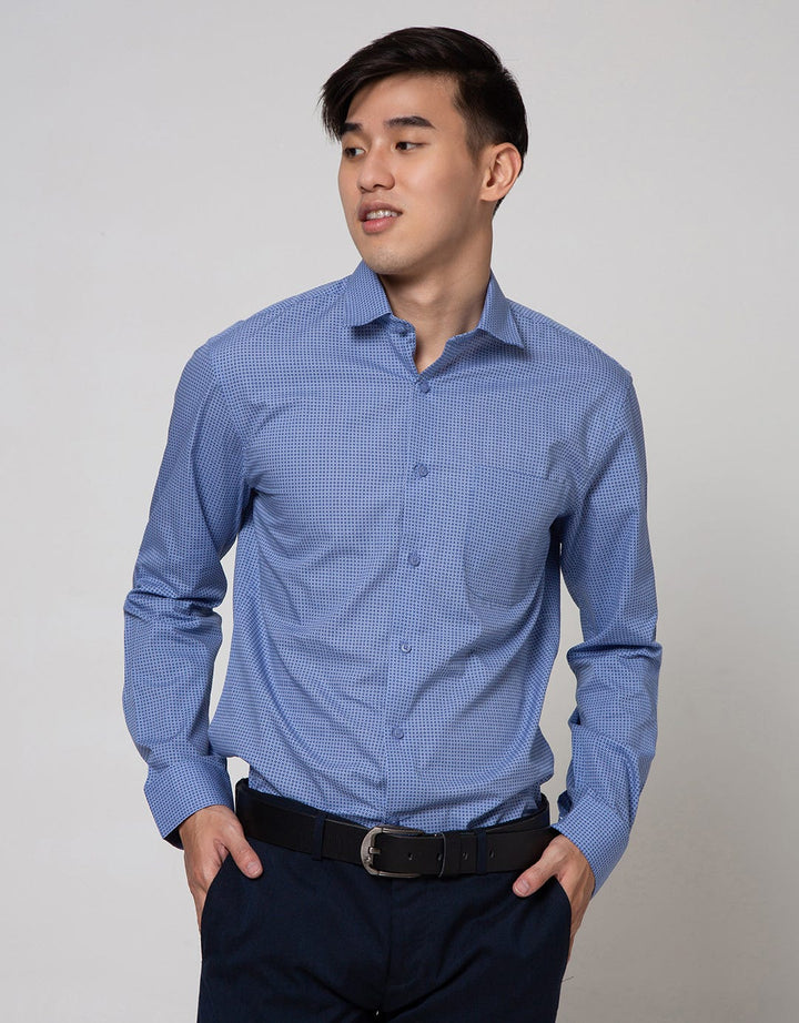 Cole Long Sleeve Shirt Print Slim Full Button