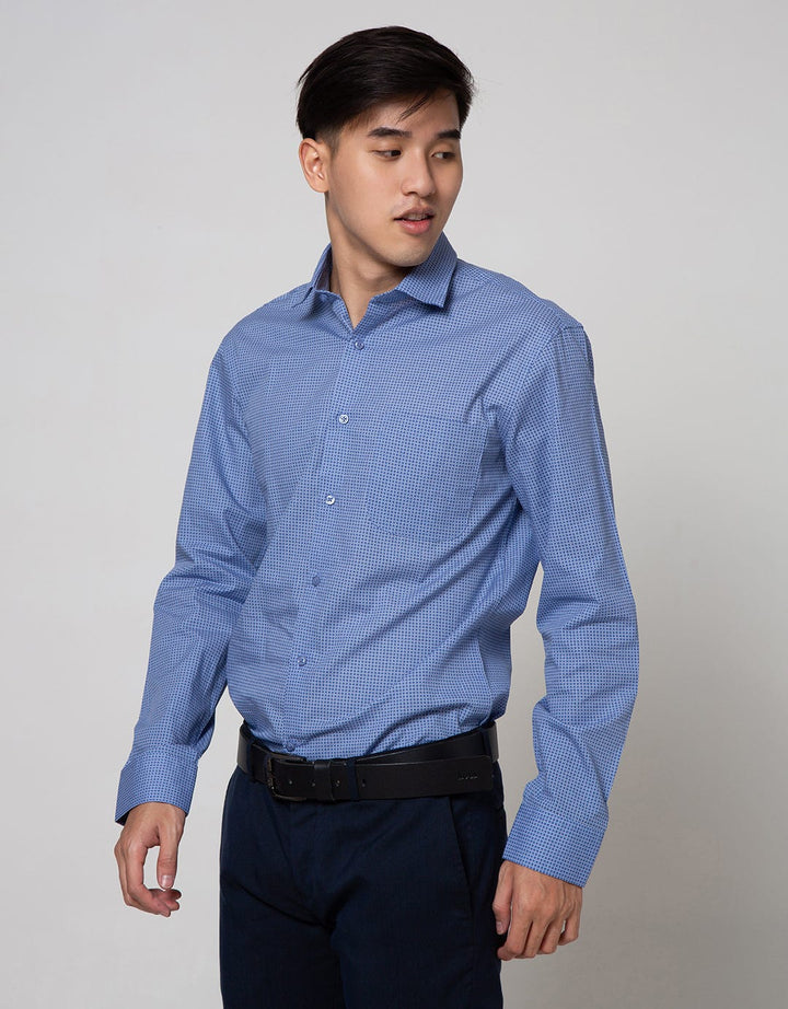 Cole Long Sleeve Shirt Print Slim Full Button