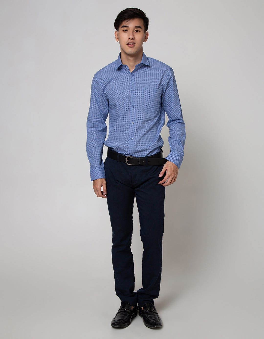 Cole Long Sleeve Shirt Print Slim Full Button