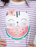 Aero Top Long Sleeve T-Shirt Salur Cat Watermelon