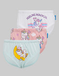 Kidz Too Brief Pack 3 Underwear Girls Unicorn