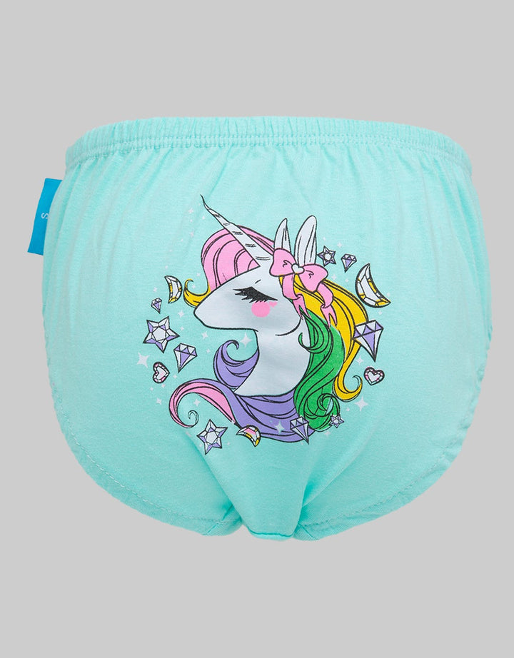 Kidz Too Brief Pack of 3 Underwear Girls Unicorn Ribbon
