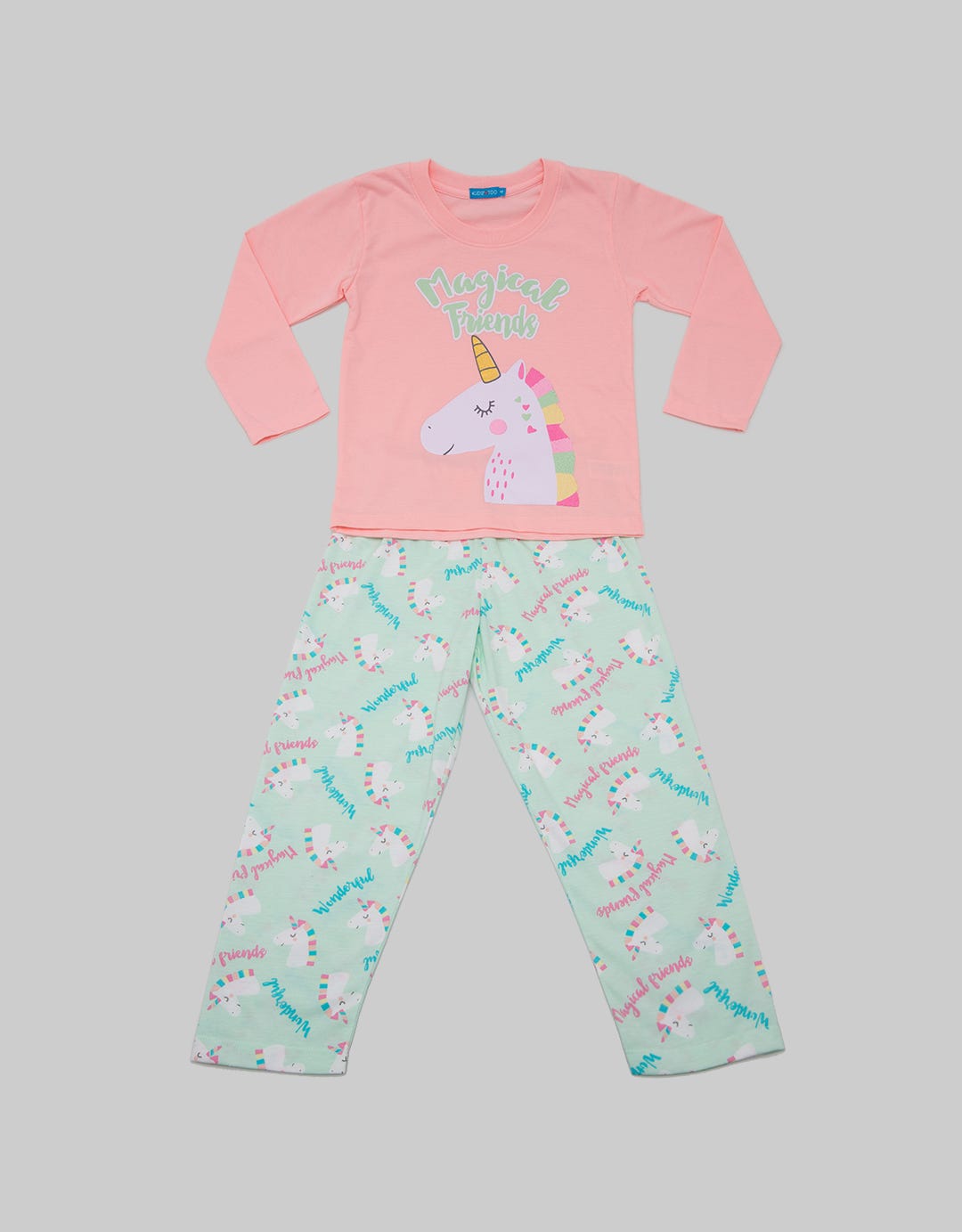 Kidz Too Top - Bottom Set Unicorn Celana Print Magic