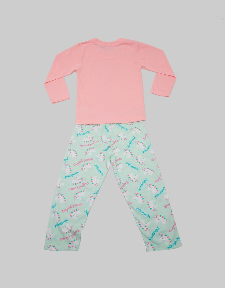 Kidz Too Top - Bottom Set Unicorn Celana Print Magic