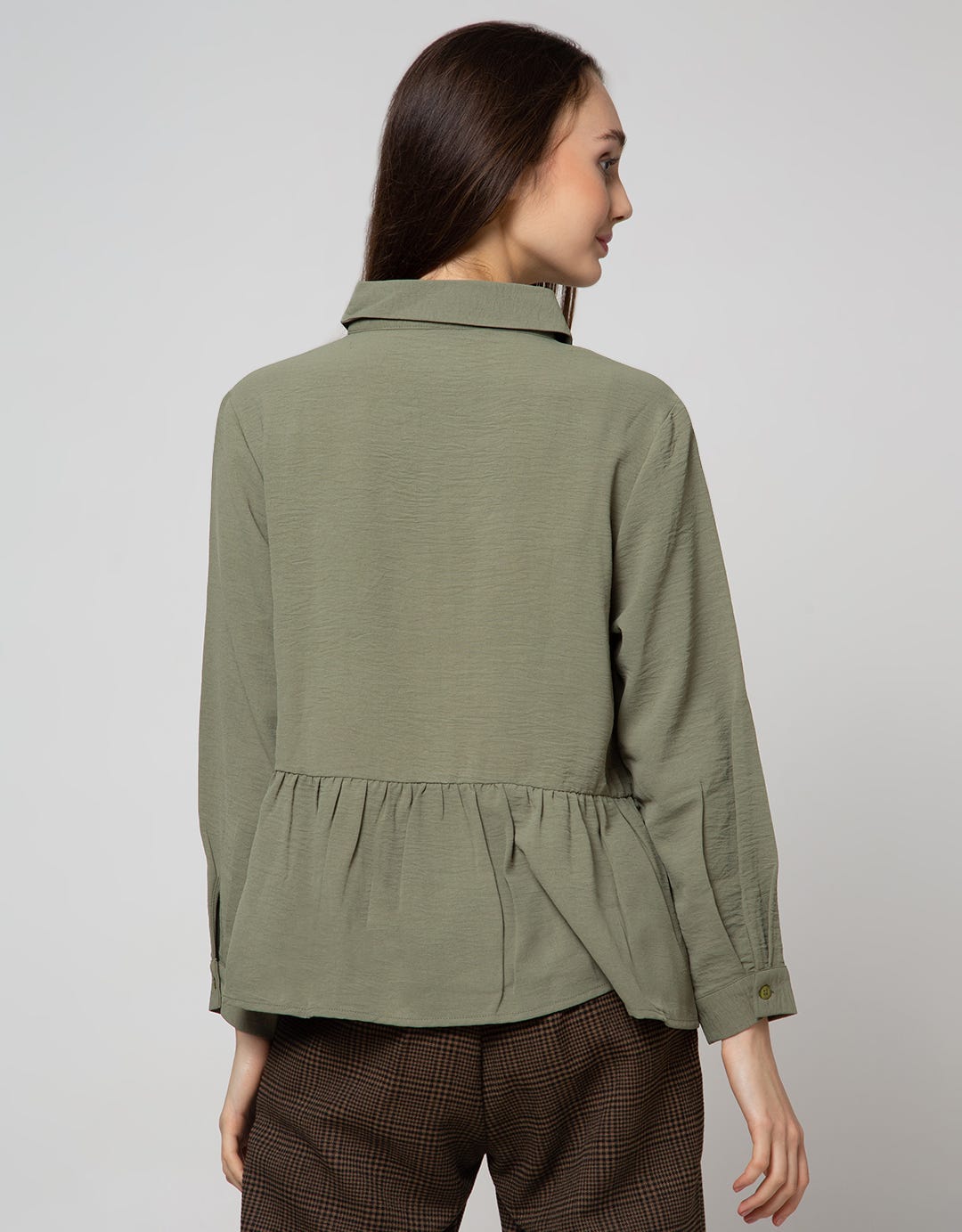 Connexion Long Sleeve Blouse Airflow With Cut N Sewn Ruffle