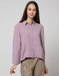 Connexion Long Sleeve Blouse Airflow With Cut N Sewn Ruffle