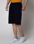 Nevada Short Pants Rib Bottom Print Thunder