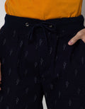Nevada Short Pants Rib Bottom Print Thunder