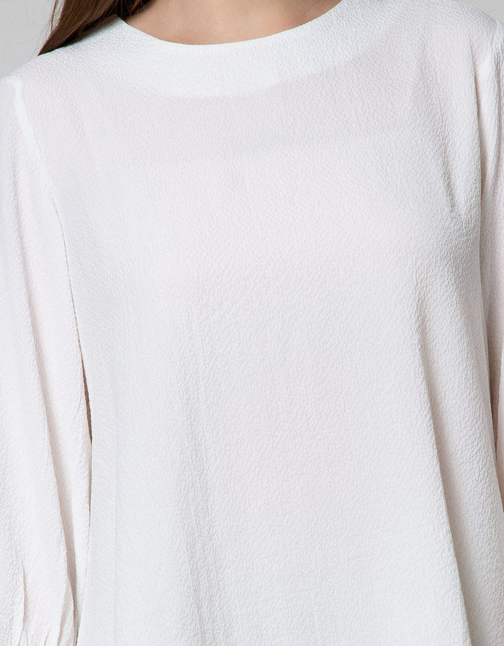 St. Yves Long Sleeve Blouse 7/8 Top Crinkle