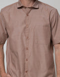 Stanley Adams Short Sleeve Shirt Texture  Regular Plain