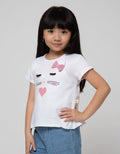 Little M Short Sleeve T-Shirt Cat Face 3D Ears