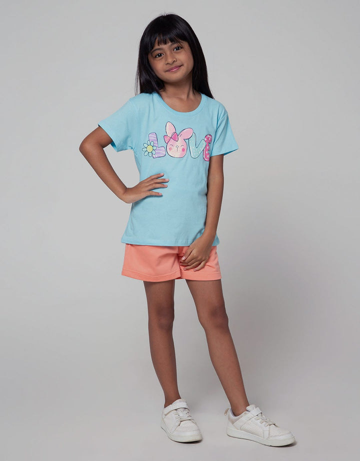 Little M Short Knit Kantong Belakang Kuping 3D