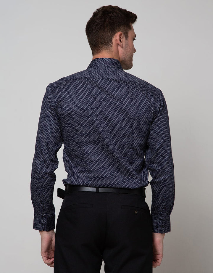 Stanley Adams Long Sleeve Shirt Print Slim