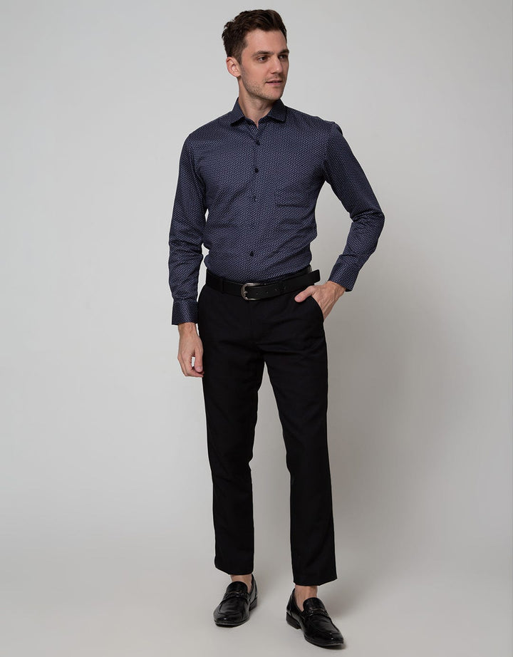 Stanley Adams Long Sleeve Shirt Print Slim