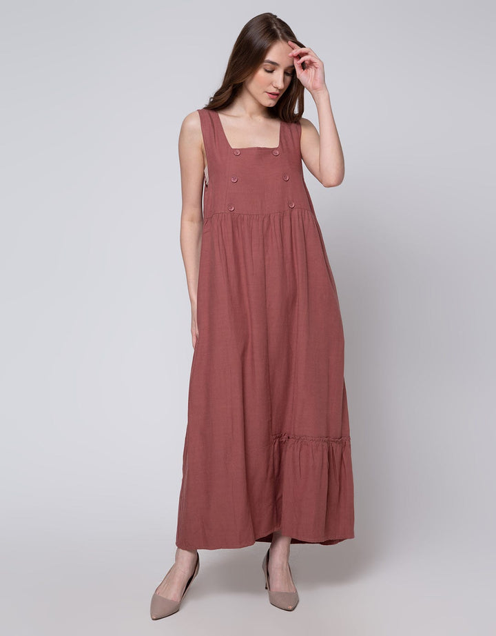 Cardinal Girl Overall Dress Button