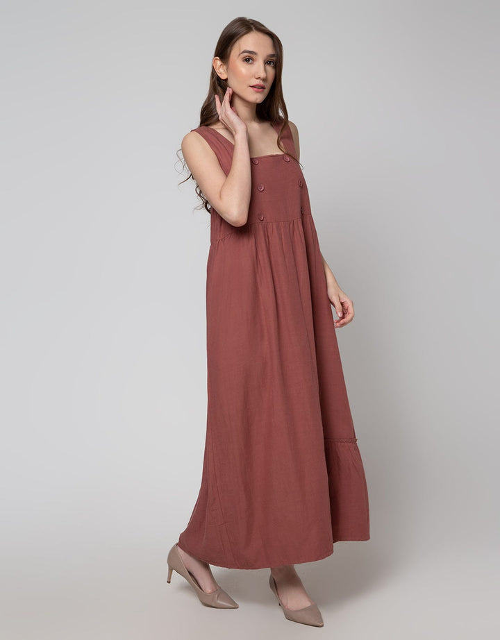 Cardinal Girl Overall Dress Button