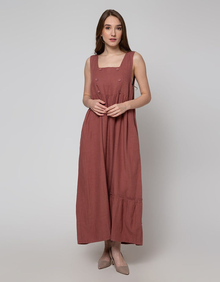 Cardinal Girl Overall Dress Button