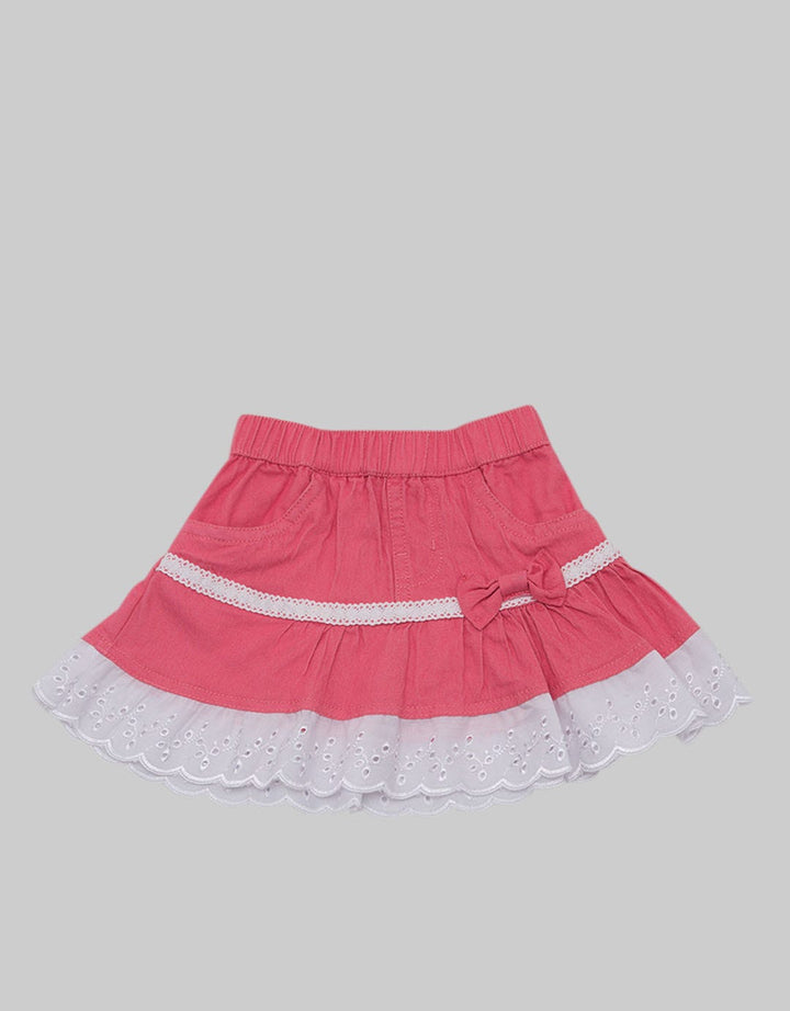Pipiniko Midi Skirt Twill With Lace