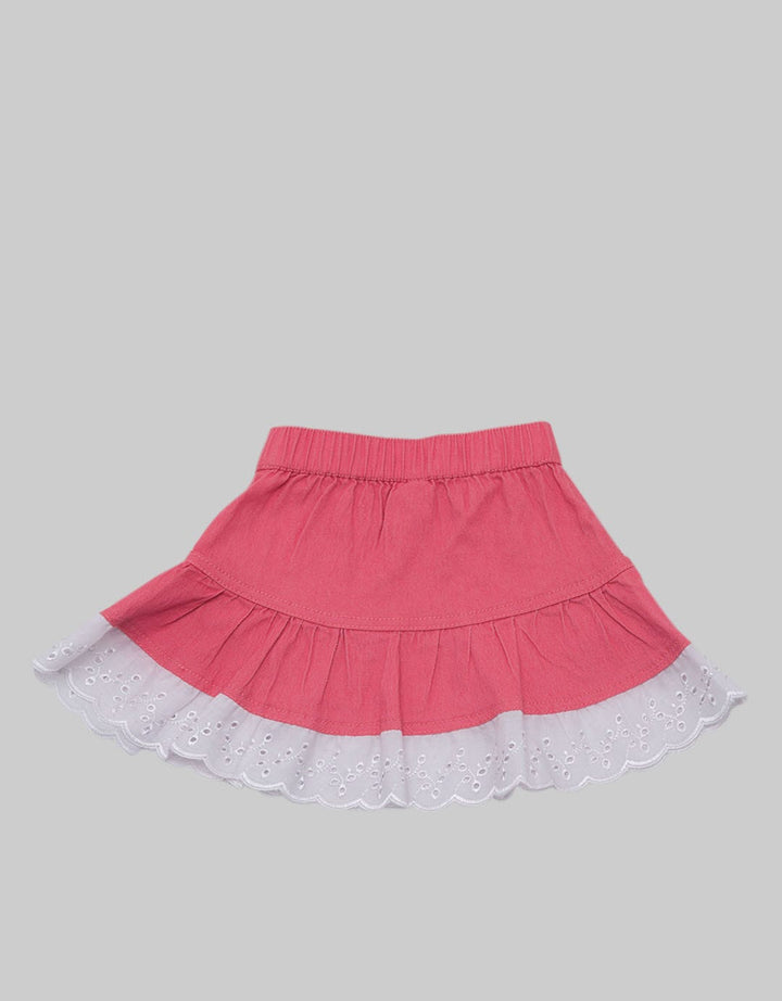 Pipiniko Midi Skirt Twill With Lace