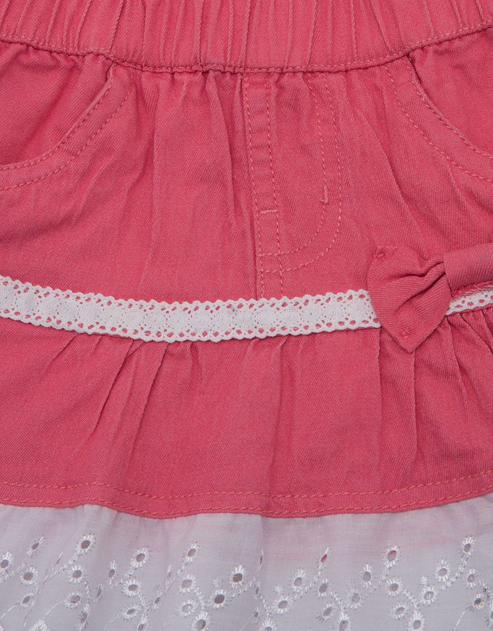 Pipiniko Midi Skirt Twill With Lace