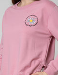 Details Sweatshirt Over Size With Frills At Side Slit
