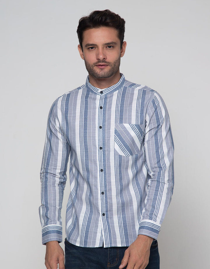 Details Long Sleeve Shirt Print Stripes