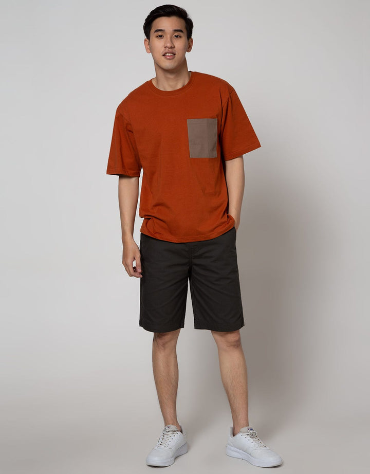 Details Short Sleeve T-Shirt Neck Solid Pocketing