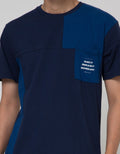 Details Short Sleeve T-Shirt Round Neck Cut N Sewn Pocket