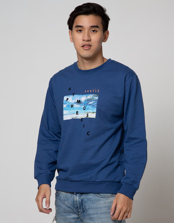 Details Atmospheric Photoprint Jumper Neck Sweatshirt