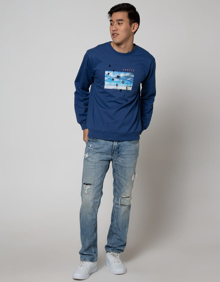 Details Atmospheric Photoprint Jumper Neck Sweatshirt