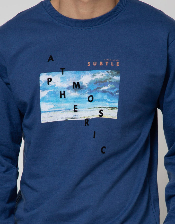 Details Atmospheric Photoprint Jumper Neck Sweatshirt
