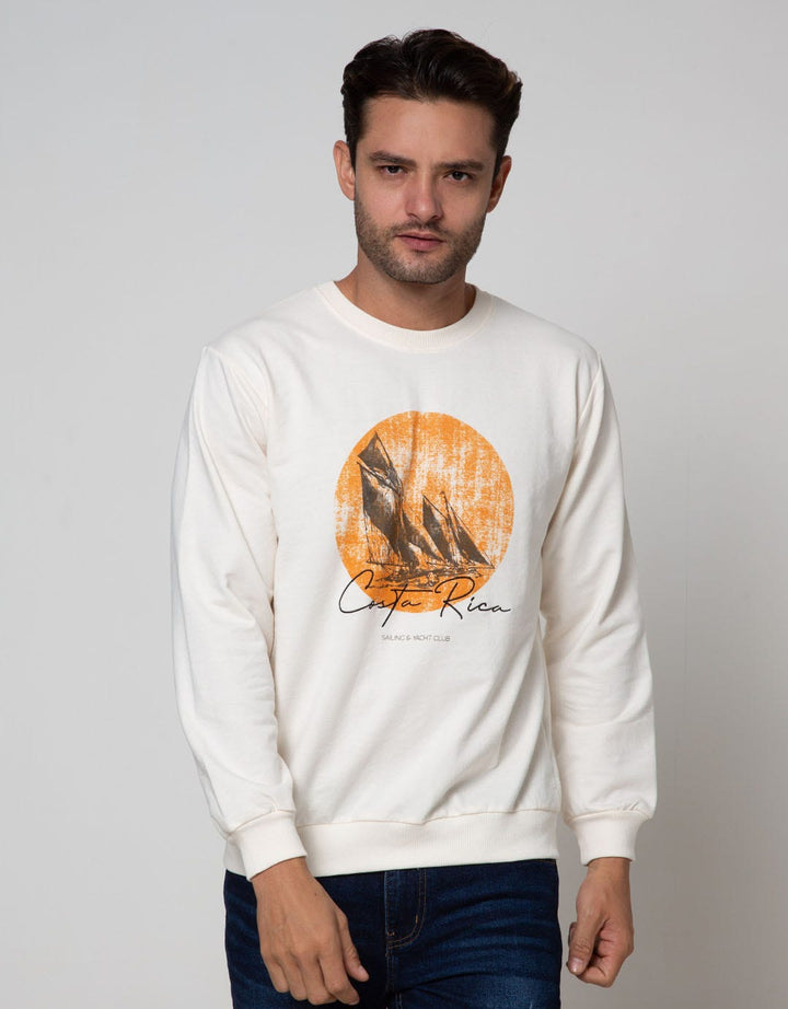 Details Costa Rica Ship Print Long Sleeve Jumper Sweatshirt