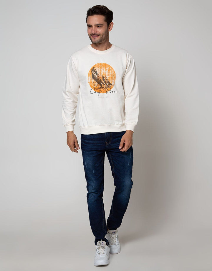 Details Costa Rica Ship Print Long Sleeve Jumper Sweatshirt