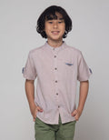 Little M Short Sleeve Shirt Solid Texture