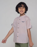 Little M Short Sleeve Shirt Solid Texture