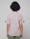 Little M Short Sleeve Shirt Solid Texture