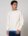 Details Sweatshirt Jumper Neck Adding Woven In Bottom