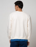 Details Sweatshirt Jumper Neck Adding Woven In Bottom