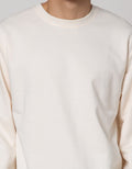 Details Sweatshirt Jumper Neck Adding Woven In Bottom