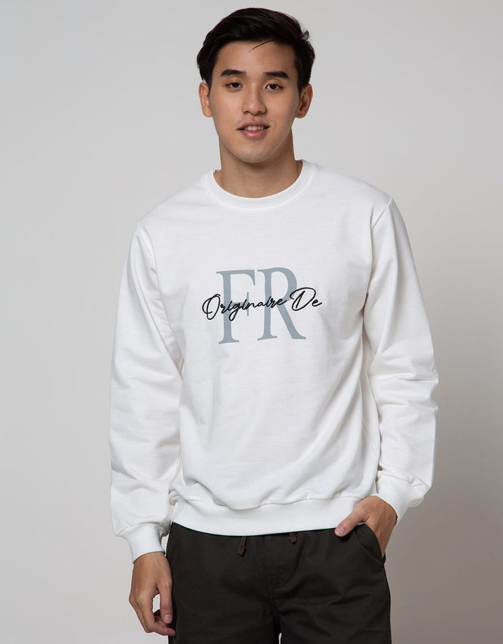 Details Embroidered Print Jumper Neck Sweatshirt