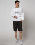 Details Embroidered Print Jumper Neck Sweatshirt