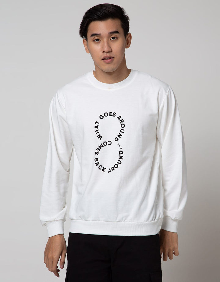 Details Sweatshirt Jumper Long Sleeve Print Flocking Circle