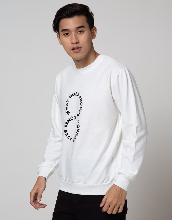 Details Sweatshirt Jumper Long Sleeve Print Flocking Circle