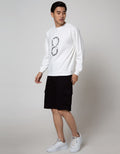Details Sweatshirt Jumper Long Sleeve Print Flocking Circle